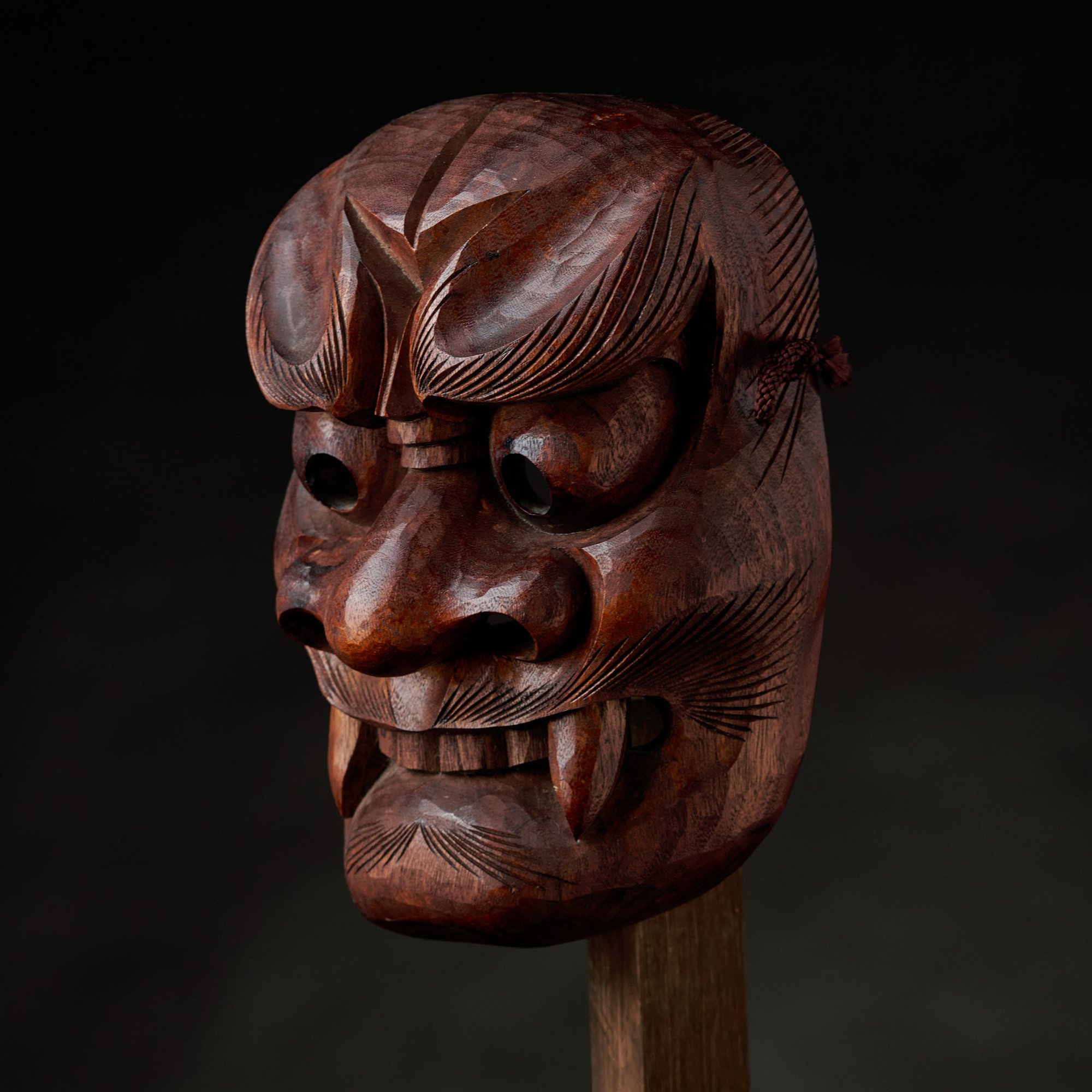 彫刻・オブジェ Wooden Noh Mask Yamato Budogu | Wood Noh Mask KO OMOTE